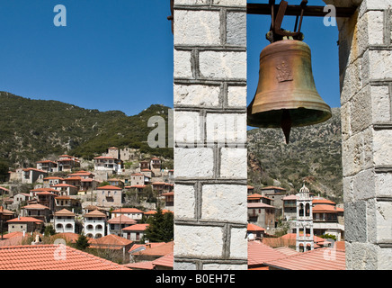 Il villaggio di Stemnitsa in Arcadia Peloponneso centrale Grecia Foto Stock