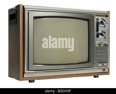 Tubo vecchio televisore TV CRT Foto Stock