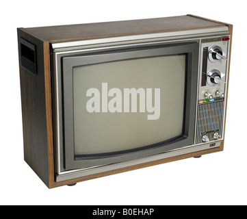 Tubo vecchio televisore TV CRT Foto Stock