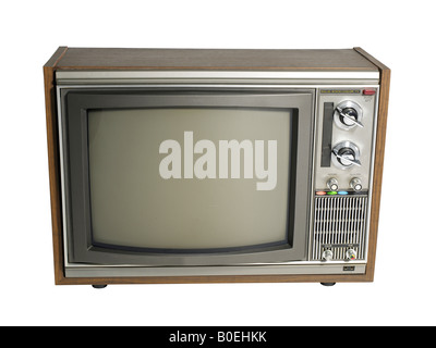 Tubo vecchio televisore TV CRT Foto Stock