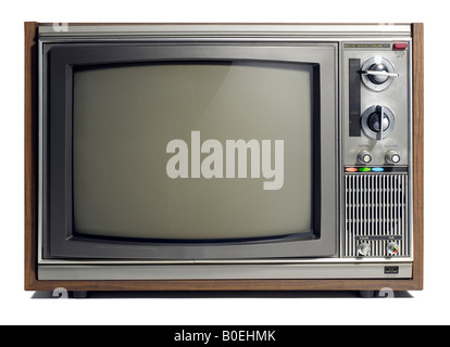 Tubo vecchio televisore TV CRT Foto Stock