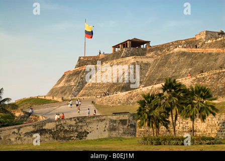 Il Castillo de San Felipe de Barajas, Cartagena de Indias, Colombia Foto Stock