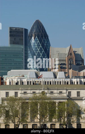 Il gherkin building, Londra, Inghilterra Foto Stock