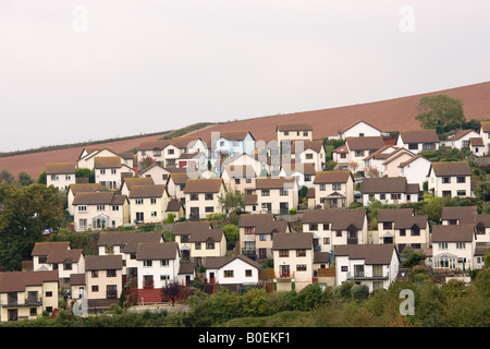 Alloggiamento nella città costiera di Teignmouth Devon UK Foto Stock