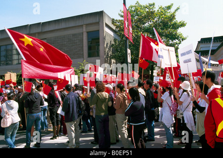 Pacifica protesta cinese Rally svoltasi a Chinatown Vancouver British Columbia Canada - 26 Aprile 2008 Foto Stock
