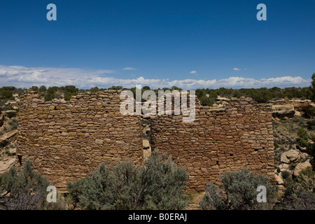 Twin Towers rovine a Hovenweep National Monument Colorado e Utah - il sito protegge 6 preistorica era dei Pueblo villaggi. Foto Stock