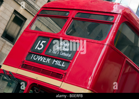 Dettaglio del London Red Bus Routemaster Foto Stock