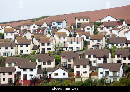 Alloggiamento nella città costiera di Teignmouth Devon UK Foto Stock