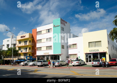 Hotel Art Deco su Collins Avenue, Miami Florida USA Foto Stock