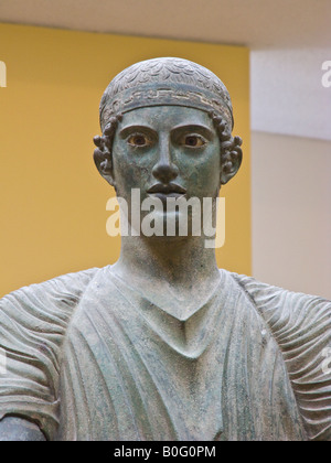Il bronzo auriga, Museo Delphi, Grecia Foto Stock