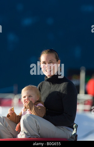 In metropolitana sul Monte Blackcomb Whistler della Columbia britannica in Canada Foto Stock