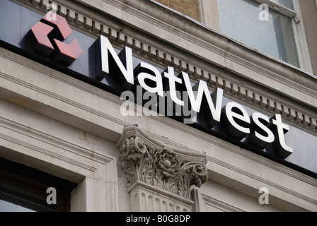 NatWest segno esterno bank London REGNO UNITO Foto Stock