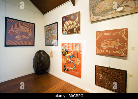 Aboriginal Art Gallery - Daintree, Queensland, Australia Foto Stock