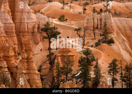 Escursionismo in Bruce Canyon National Park, Utah Foto Stock