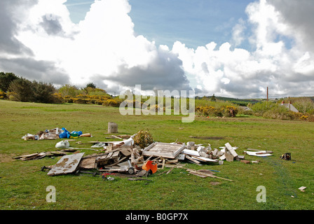 Volare il ribaltamento vicino a redruth nella campagna della Cornovaglia Foto Stock