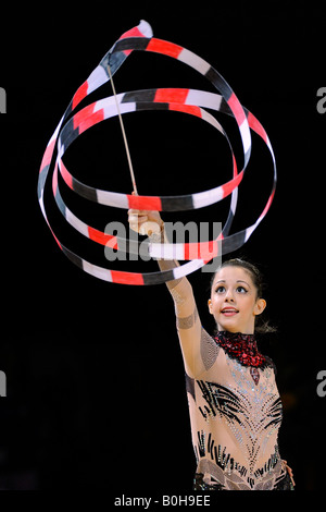 RSG, ginnastica ritmica, ginnasta Vaia BAZALIDOU, Grecia Foto Stock