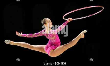 RSG, ginnastica ritmica, ginnasta Inna ZHUKOVA, Bielorussia, BLR Foto Stock