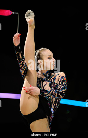 RSG, ginnastica ritmica, ginnasta Inna ZHUKOVA, Bielorussia, BLR Foto Stock