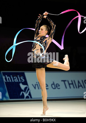 RSG, ginnastica ritmica, ginnasta Inna ZHUKOVA, Bielorussia, BLR Foto Stock