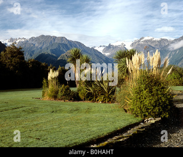 Paesaggio presso il Ghiacciaio Franz Josef, Isola del Sud, Nuova Zelanda Foto Stock