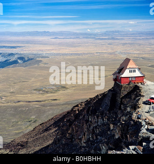 Casa sull'Altiplano, altopiano vicino a La Paz in Bolivia Foto Stock