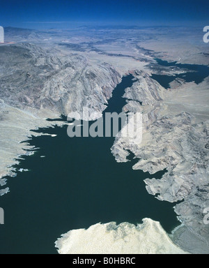 Il lago Mead serbatoio, vista aerea, Hoover Dam, Nevada, STATI UNITI D'AMERICA Foto Stock