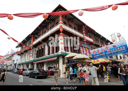 Chinatown, negozi i negozi sulla strada Trengganu in Singapore, Sud-est asiatico Foto Stock