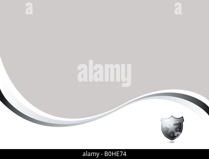 Argento e sfondo bianco con copia di spazio e di uno schermo Foto Stock