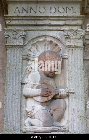 Pietra tombale, Alter Suedfriedhof cimitero, Monaco di Baviera, Germania Foto Stock