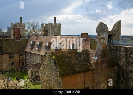Il XVII secolo ospizio per i poveri entro il Castello di Framlingham, Suffolk, Inghilterra Foto Stock