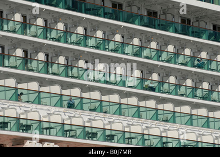 Cabine con balcone su P&O nave da crociera "Ventura" Foto Stock