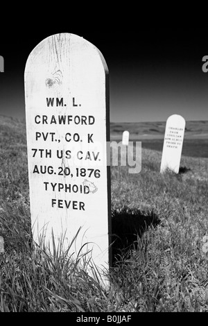 Il cimitero di Post in Fort Lincoln stato parco Mandan North Dakota USA Foto Stock