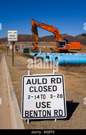 Posa di tubo di Temecula Valley della California Meridionale STATI UNITI D'AMERICA Foto Stock