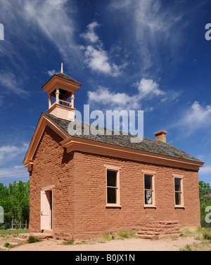 Chiesa abbandonata nella città fantasma di Grafton vicino a Zion National Park nello Utah Foto Stock