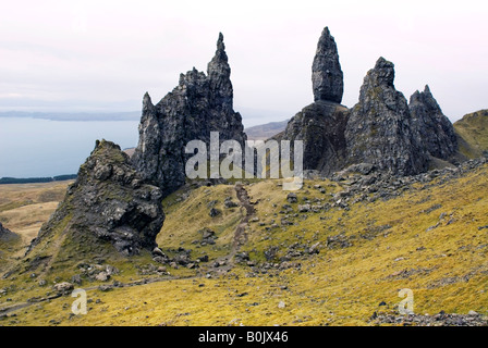Il vecchio uomo di Storr, Trotternish Peninsula, Isola di Skye in Scozia Foto Stock