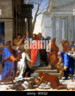 'Saint predicazione di Paolo a Efeso', 1649. Artista: Eustache Le Sueur Foto Stock
