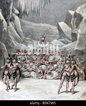 Il Balletto di neve, da 'la Voyage dans la Lune" da Jacques Offenbach, 1892. Artista: Henri Meyer Foto Stock