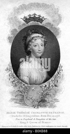 Marie-Therese-Charlotte de Bourbon, duchessa di Angouleme e Delfina di Francia, 1811. Artista: sconosciuto Foto Stock