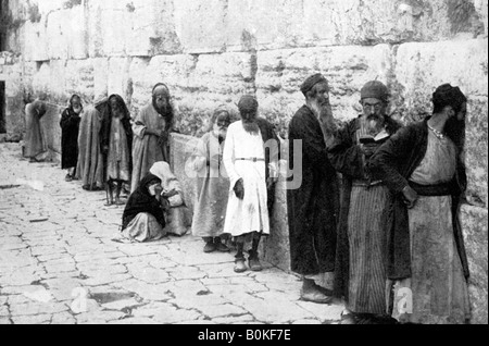 Gli ebrei lamento posto, Gerusalemme, c1926. Artista: sconosciuto Foto Stock