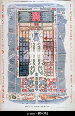 Il Champs de Mars, Esposizione Universale del 1900, Parigi, 1900. Artista: G Rochet Foto Stock