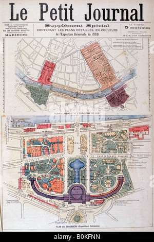 Piano per il Trocadero e l'Esposizione Universale del 1900, Parigi, 1900. Artista: G Rochet Foto Stock