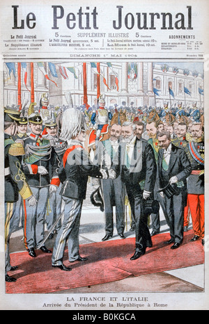 Il Presidente della Repubblica di Francia a Roma, 1904. Artista: sconosciuto Foto Stock