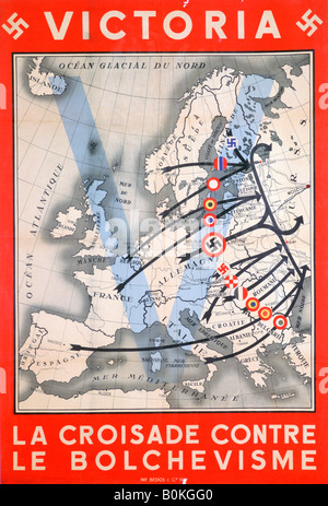 "La vittoria, la crociata contro il bolscevismo', 1941-1944. Artista: sconosciuto Foto Stock