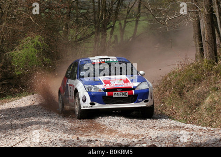 Rally Cars effettuando al Somerset Satges Rally, 2008 Foto Stock