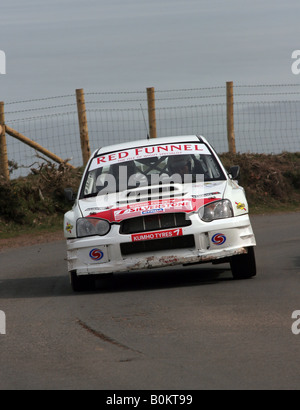 Rally Cars effettuando al Somerset Satges Rally, 2008 Foto Stock