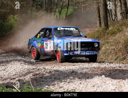 Rally Cars effettuando al Somerset Satges Rally, 2008 Foto Stock