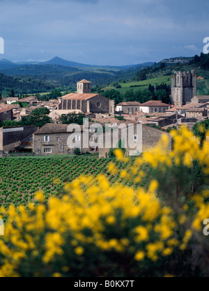 Il Les Plus Beaux villaggio francese di Lagrasse Aude Languedoc Francia Europa Foto Stock