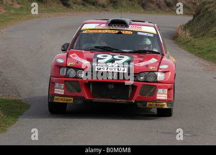 Rally Cars effettuando al Somerset Satges Rally, 2008 Foto Stock