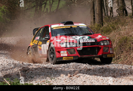 Rally Cars effettuando al Somerset Satges Rally, 2008 Foto Stock