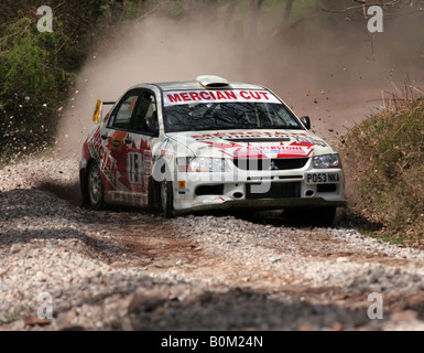 Rally Cars effettuando al Somerset Satges Rally, 2008 Foto Stock